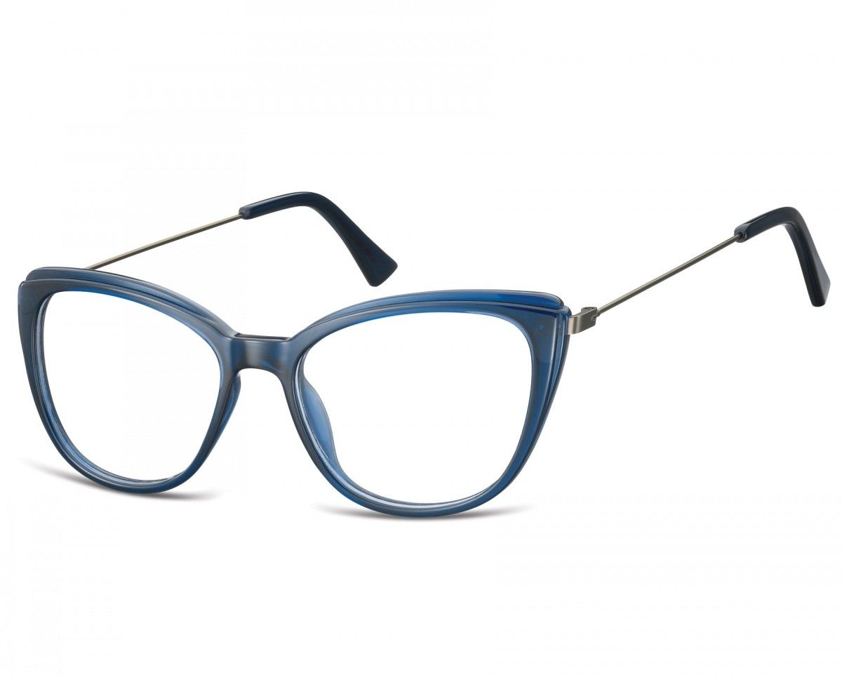 Sunoptic Okulary oprawki zerówki korekcyjne Kocie Oczy AC8B granatowe