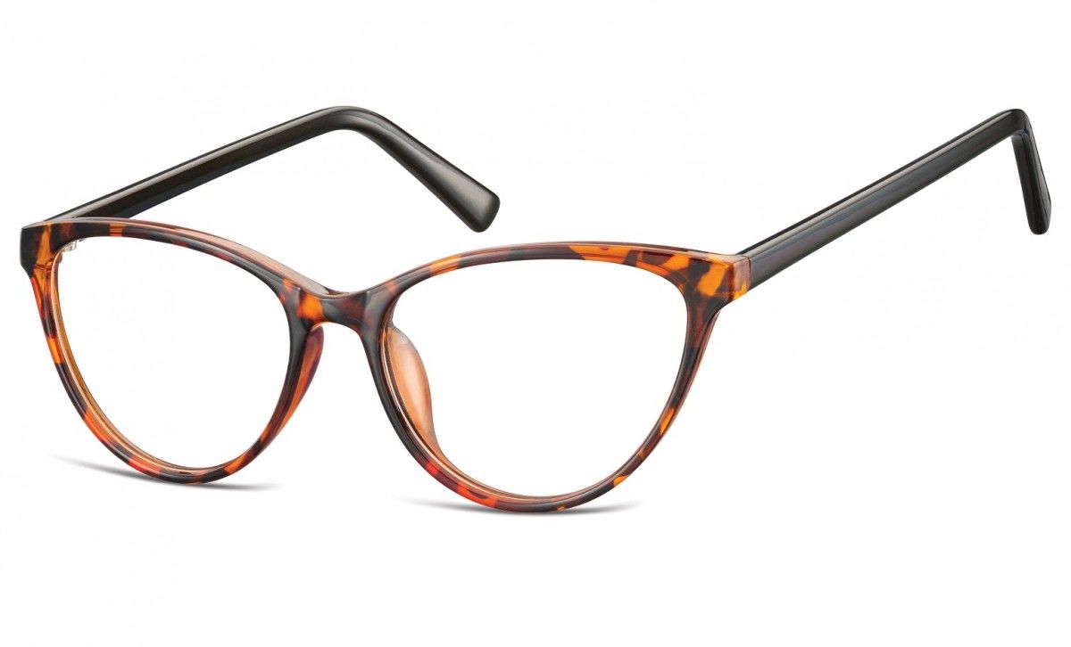 Sunoptic Oprawki korekcyjne okulary Kocie Oczy zerówki CP127C szylkret