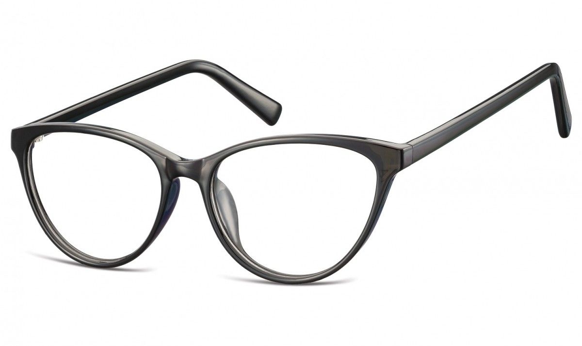 Sunoptic Oprawki korekcyjne okulary Kocie Oczy zerówki CP127E czarne