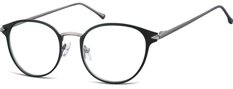 Sunoptic Oprawki okularowe kocie oczy damskie stalowe 940 czarno-grafitowe