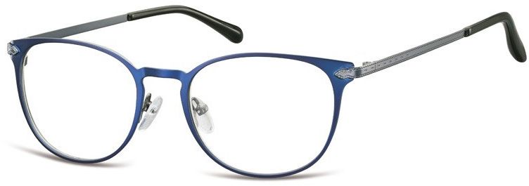 Sunoptic Okulary Oprawki damskie kocie oczy stalowe 992C granatowe