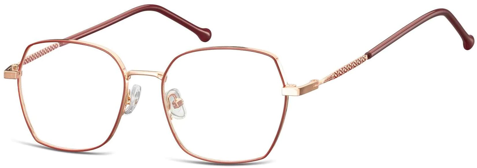 Sunoptic Okulary oprawki zerówki metalowe korekcyjne L124