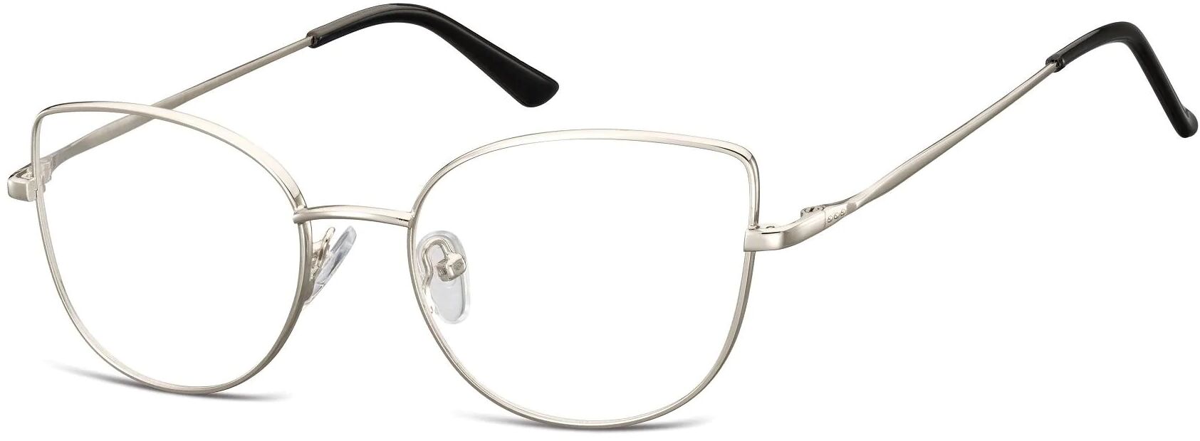 Sunoptic Okulary oprawki korekcyjne kocie oczy zerówki L119G jasny grafit