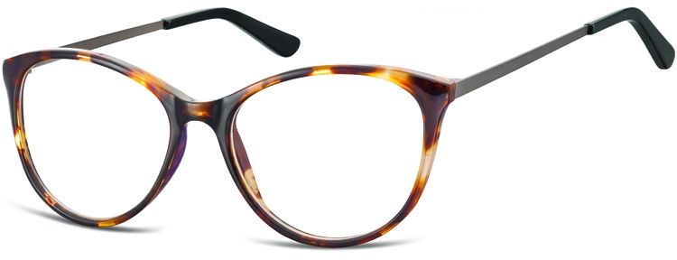 Sunoptic Okulary oprawki zerówki korekcyjne Kocie Unisex AC27A bursztynowe