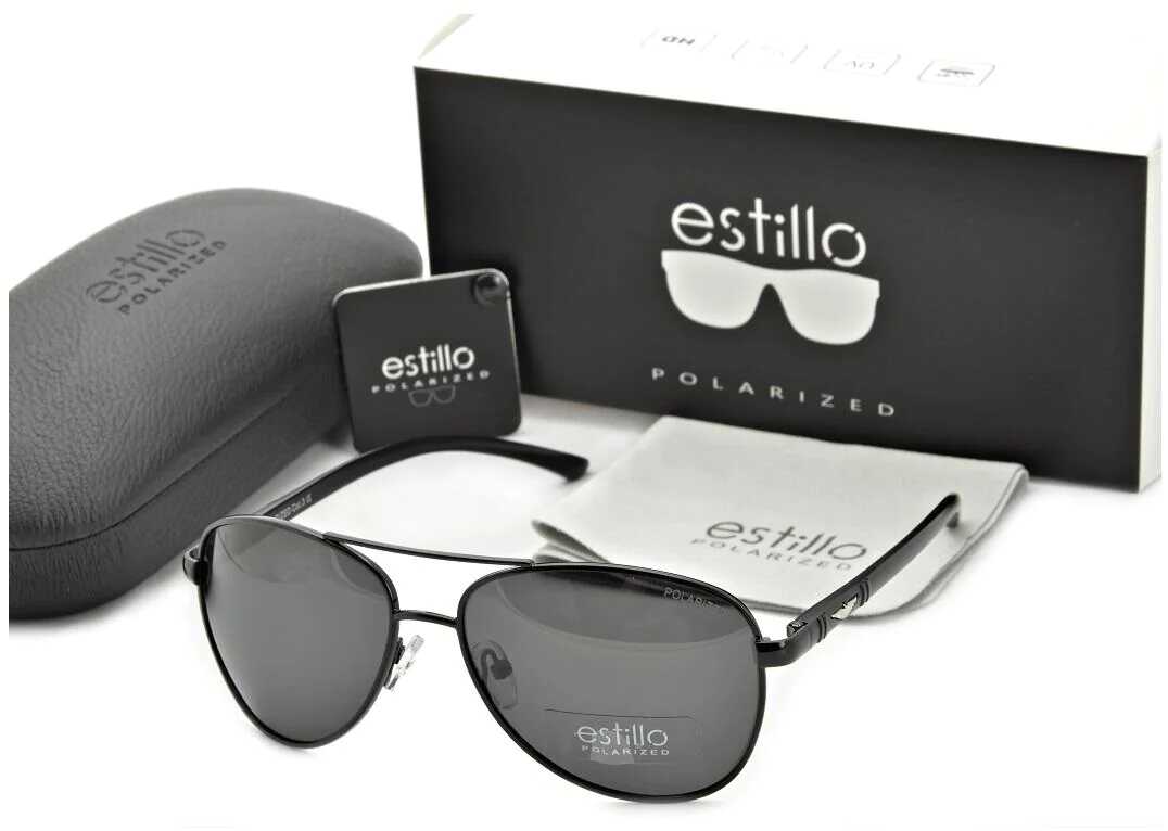 Estillo Okulary Pilotki przeciwsłoneczne z polaryzacją EST-606-1