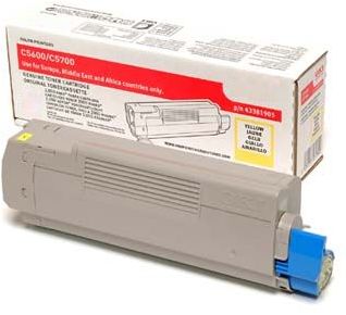 Zamiennik OKI C5600 C5700 YELLOW toner ZÓŁTY do drukarki C5600 /C5700 OKI - 43381905
