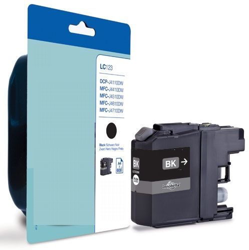 Zamiennik BROTHER LC123 BLACK tusz do drukarki DCP-J132 DCP-J4110 MFC-J4510 oem LC-123BK wiekszy od LC121 tusz do drukarki Brother DCP-J 132 W