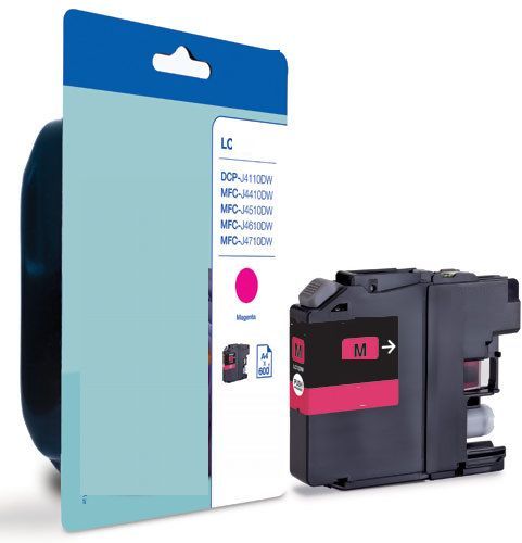 Zamiennik BROTHER LC123 MAGENTA tusz do drukarki DCP-J132 DCP-J4110 MFC-J4510 oem LC-123M wiekszy od LC121 tusz do brother dcp 4110