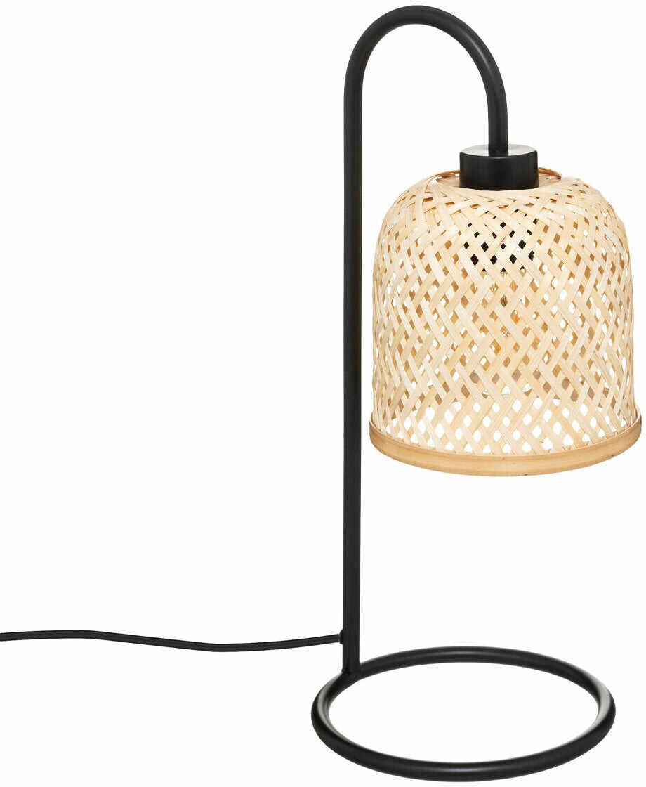 Atmosphera Lampka nocna ALI, bambusowy kosz z plecionki, Ø 16 cm