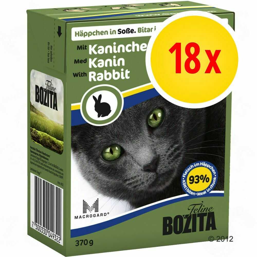Zestaw Bozita w sosie, 18 x 370 g - Królik