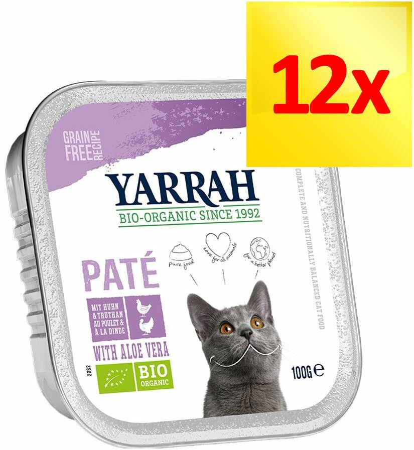 Zestaw Yarrah Bio Pâté, 12 x 100 g - Wołowina z cykorią