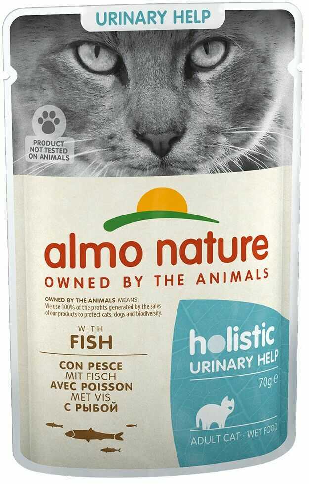 Almo Nature Holistic Urinary Help, 6 x 70 g - Z rybą