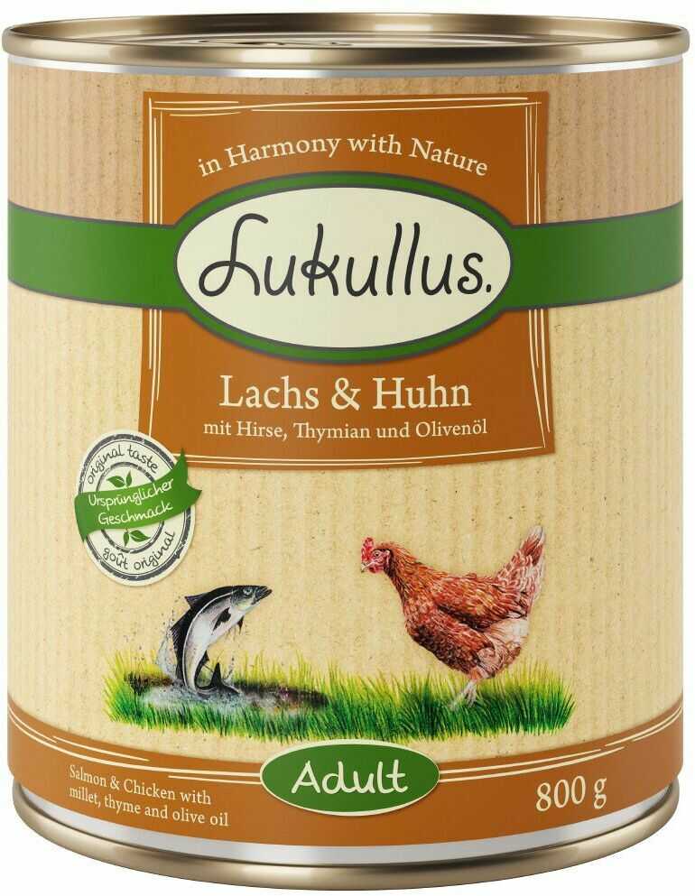 Lukullus łosoś i kurczak - 6 x 400 g