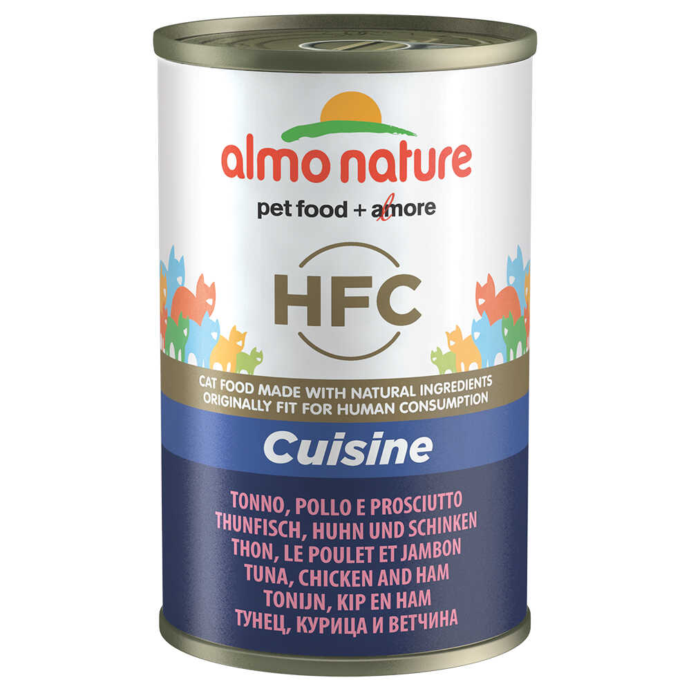 Almo Nature HFC, 6 x 140 g - Tuńczyk z szynką i kurczakiem