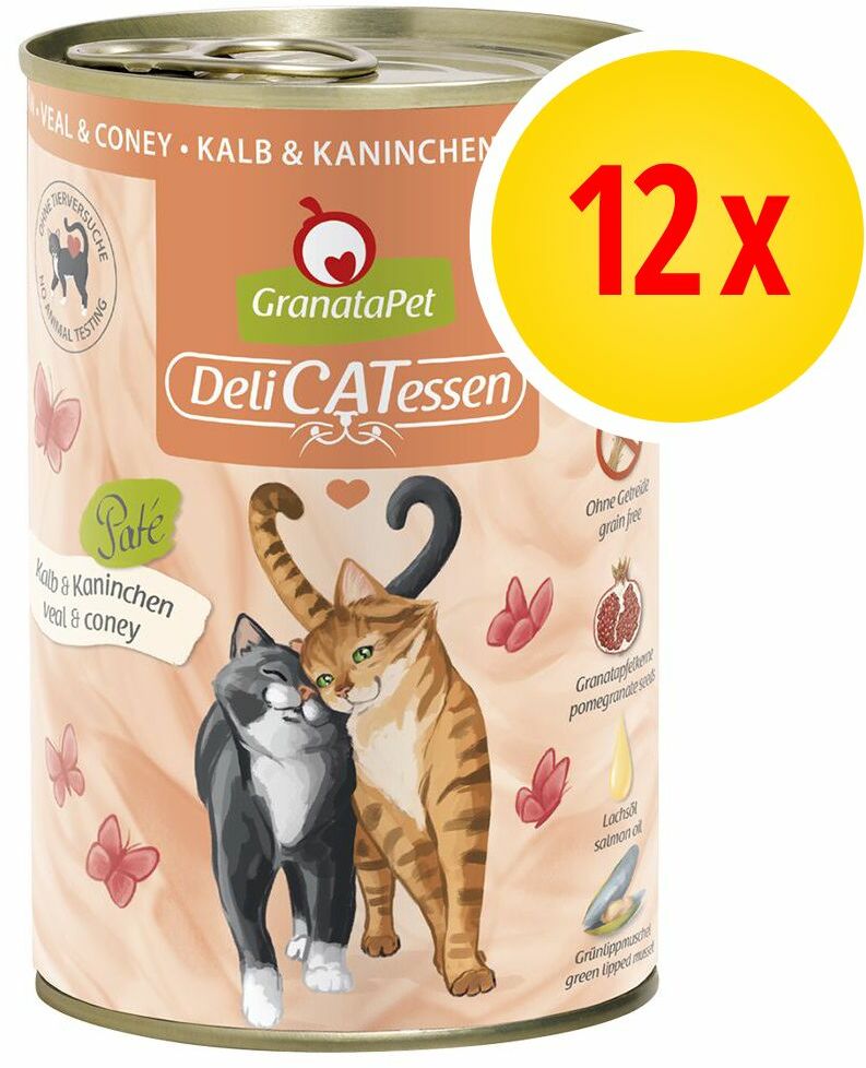 Zestaw GranataPet DeliCatessen, 12 x 400 g - Łosoś z indykiem