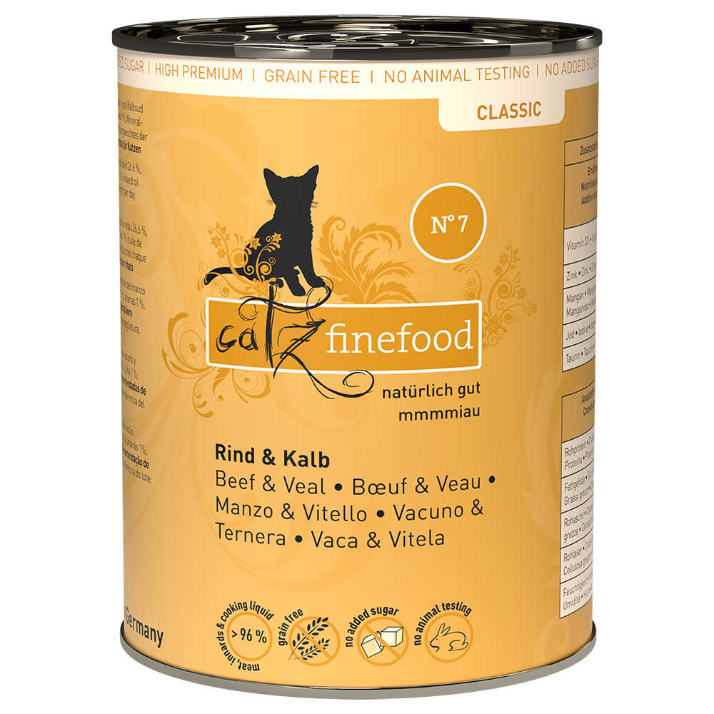 Catz Finefood w puszce, 6 x 400 g - Wołowina z cielęciną