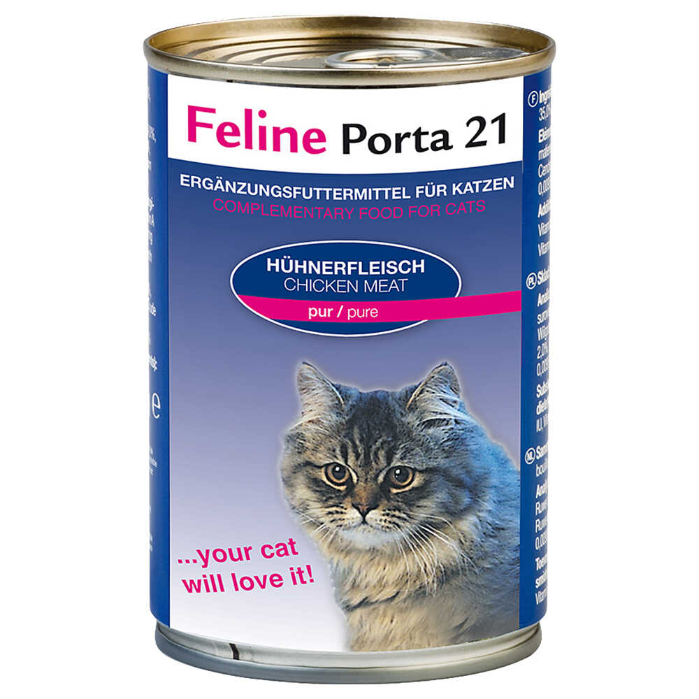 Korzystny zestaw Feline Porta 21, 12 x 400 g - Kurczak w sosie własnym