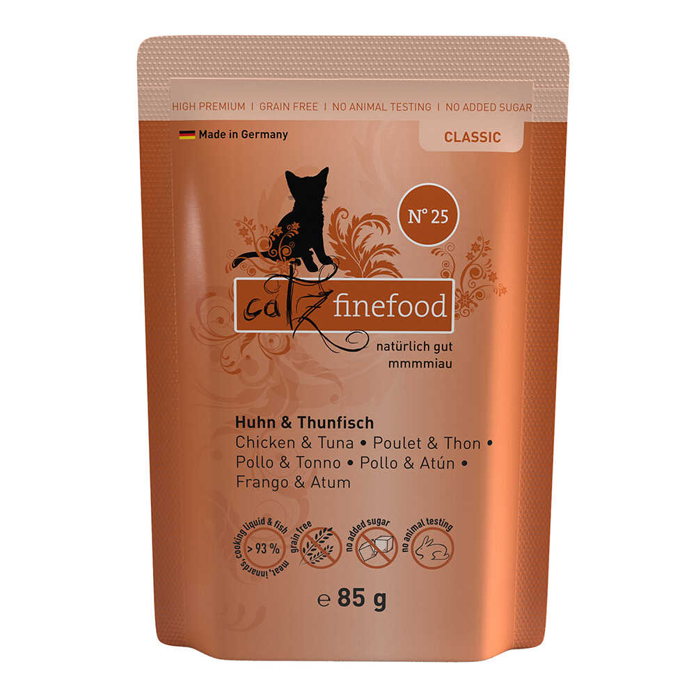 catz finefood saszetki, 8 x 85 g - Kurczak z tuńczykiem