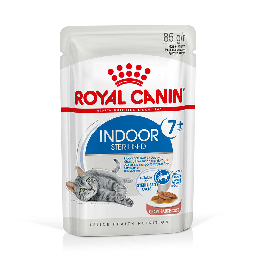 Royal Canin Indoor Sterilised 7+ w sosie - 24 x 85 g