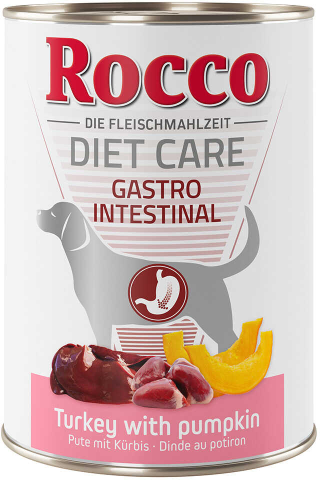 Rocco Diet Care Gastro Intestinal, indyk z dynią - 24 x 400 g Dostawa GRATIS!