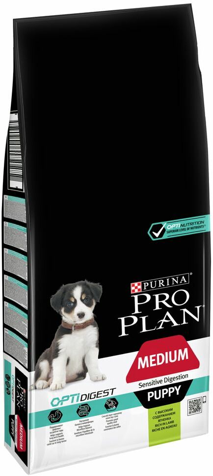 Purina Pro Plan Optidigest Sensitive Digestion Puppy Medium Lamb 12 kg