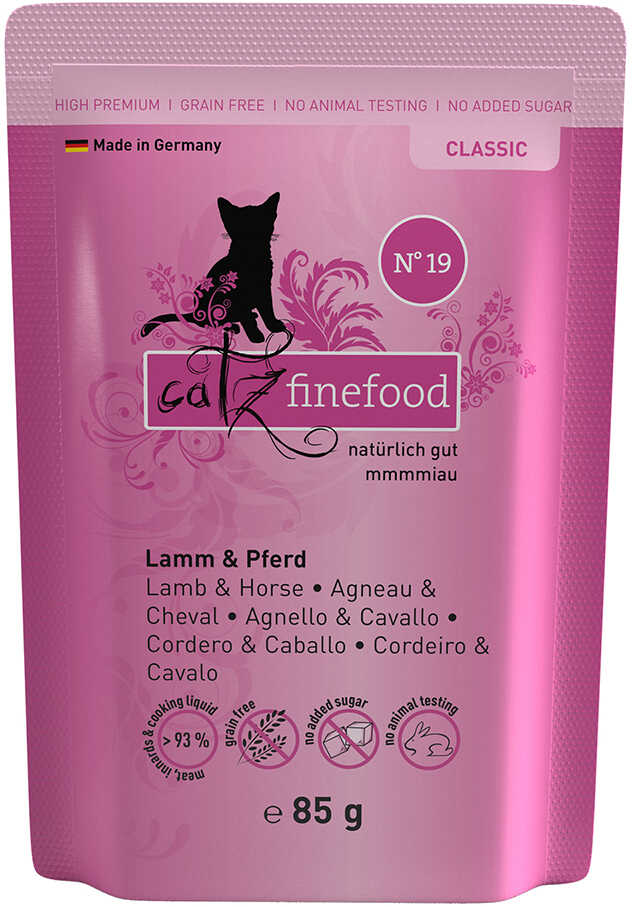 Zestaw Catz Finefood saszetki, 16 x 85 g - Jagnięcina z koniną