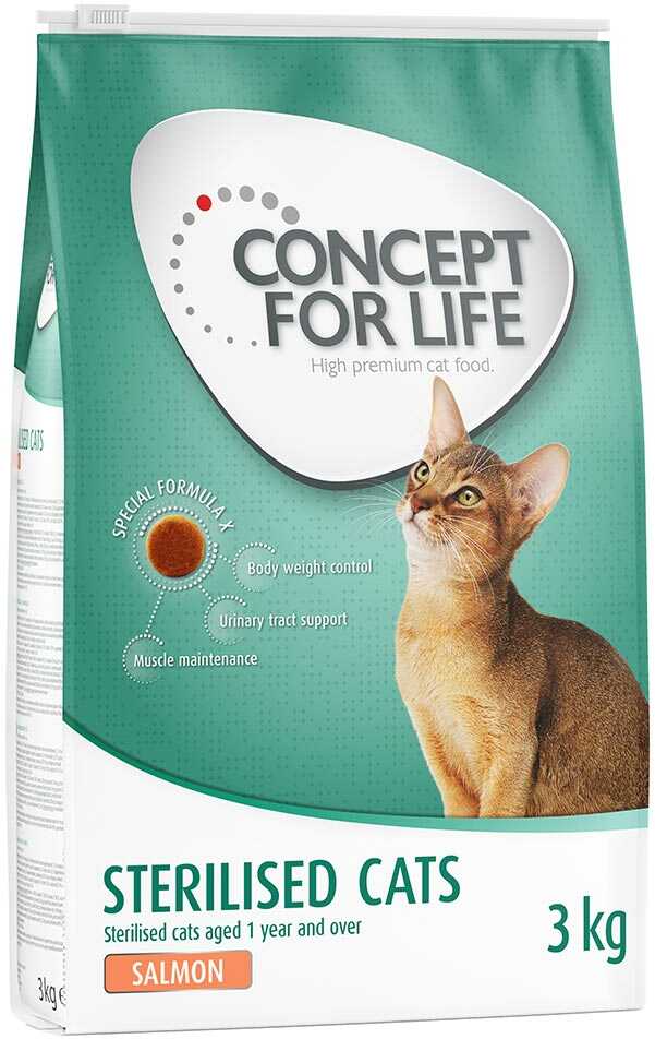 Concept for Life Sterilised Cats, łosoś - 3 kg