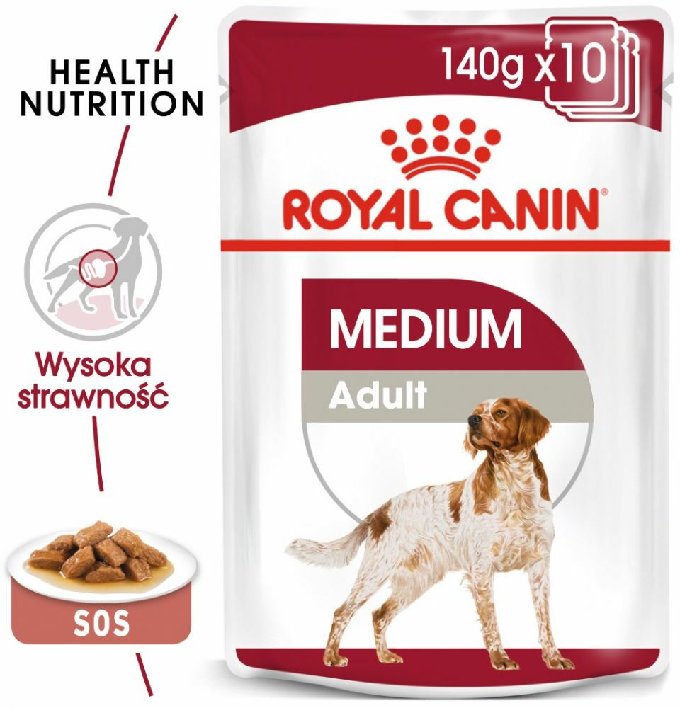 Royal Canin Dostawa GRATIS! | Medium Adult - 40 x 140 g