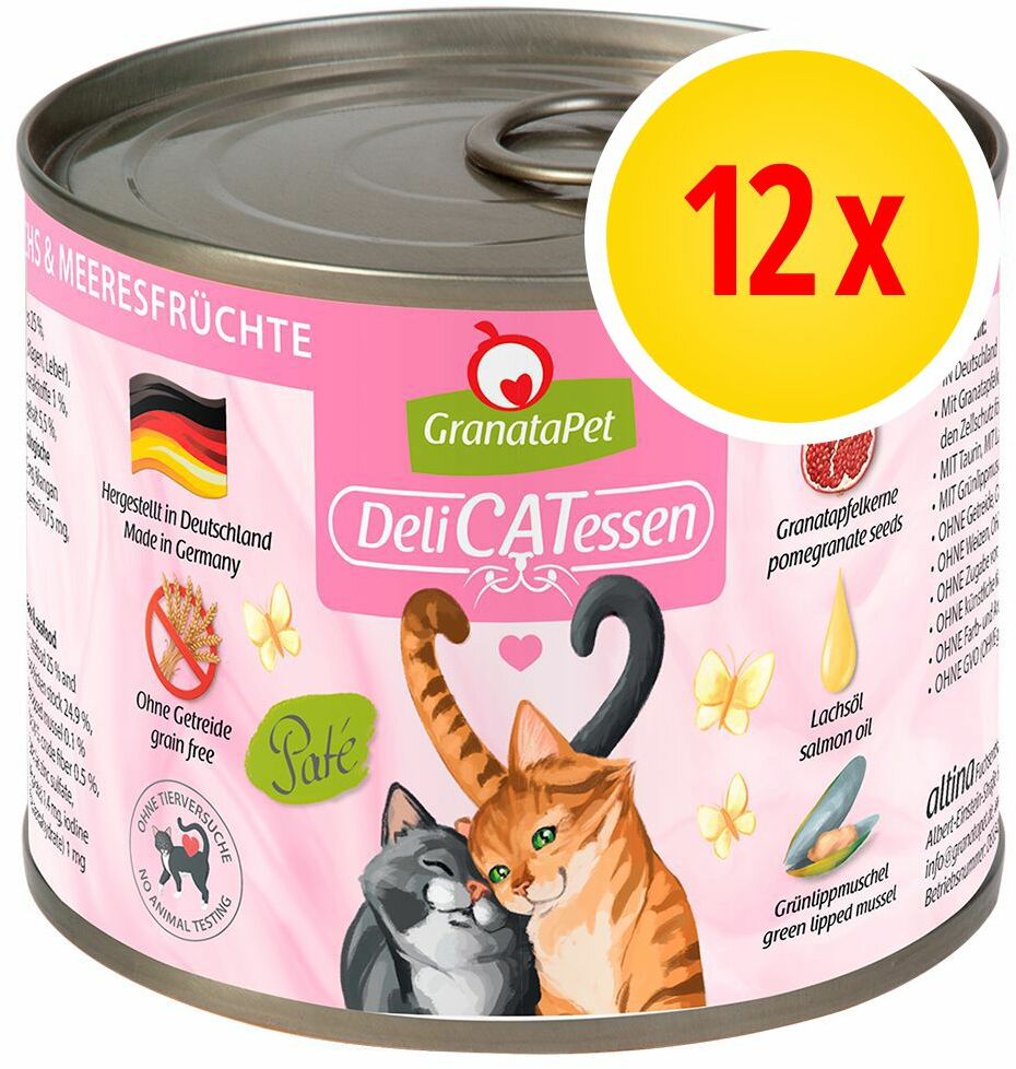 Zestaw GranataPet DeliCatessen, 12 x 200 g - Cielęcina z królikiem