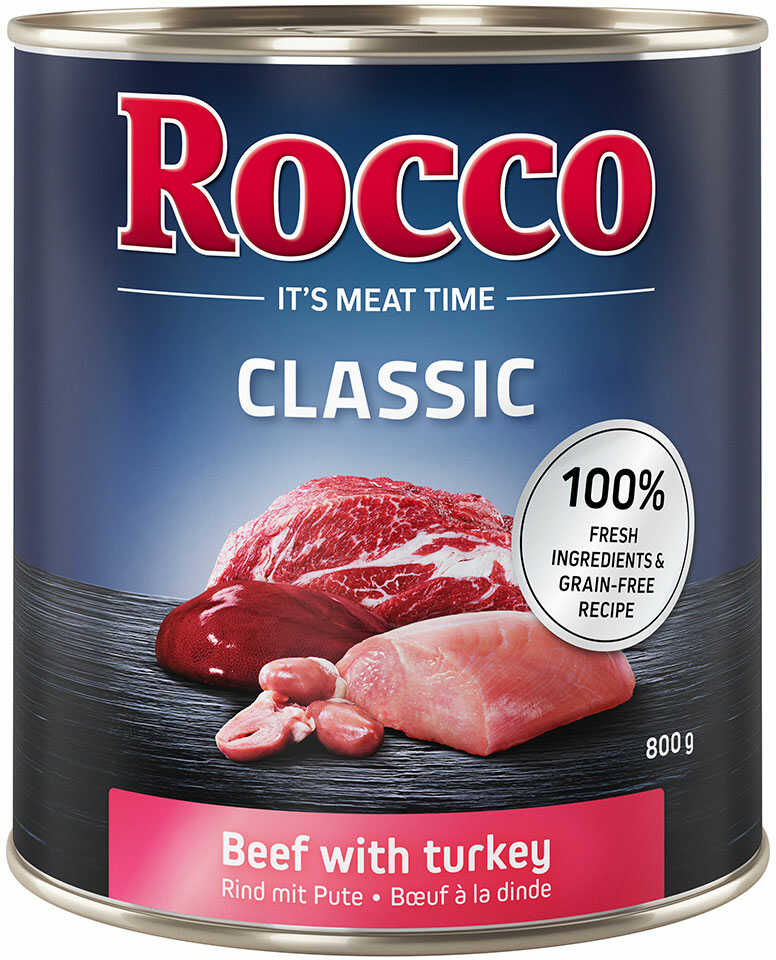 Rocco Zestaw Classic, 24 x 800 g - Wołowina z indykiem