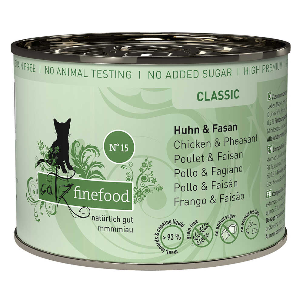 Catz Finefood w puszce, 6 x 200 g - Kurczak z mięsem z bażanta