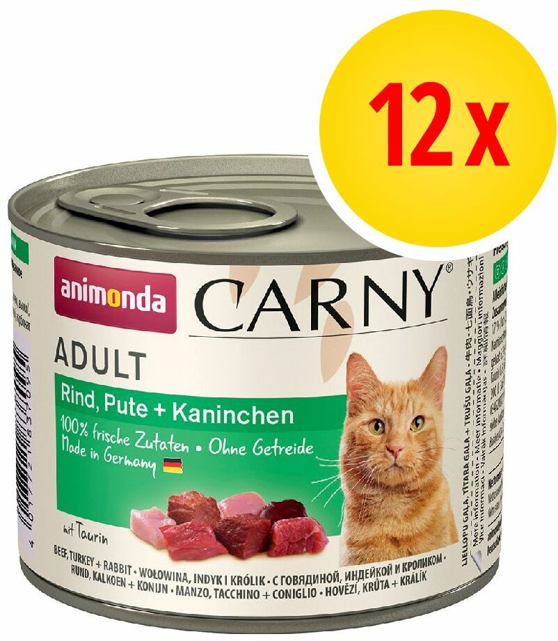 Zestaw Animonda Carny Adult, 12 x 200 g - Czysta wołowina