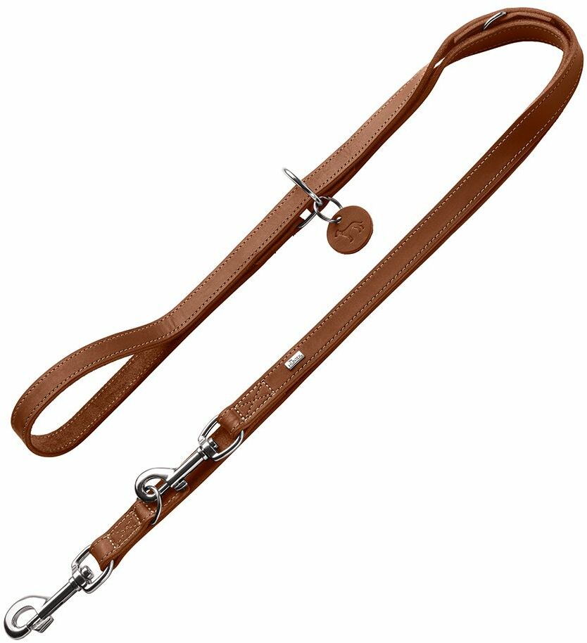 HUNTER Smycz regulowana Aalborg, koniakowa - Dł. x szer.: 200 cm x 20 mm Dostawa GRATIS!