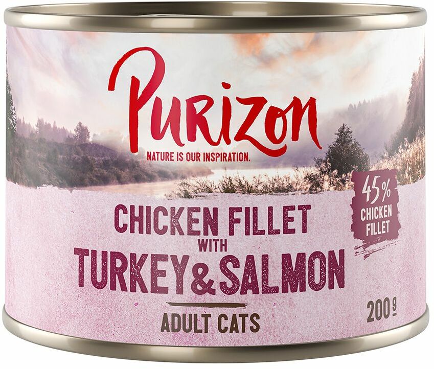 Zestaw Purizon Adult, 12 x 200 g - Filet z kurczaka z łososiem