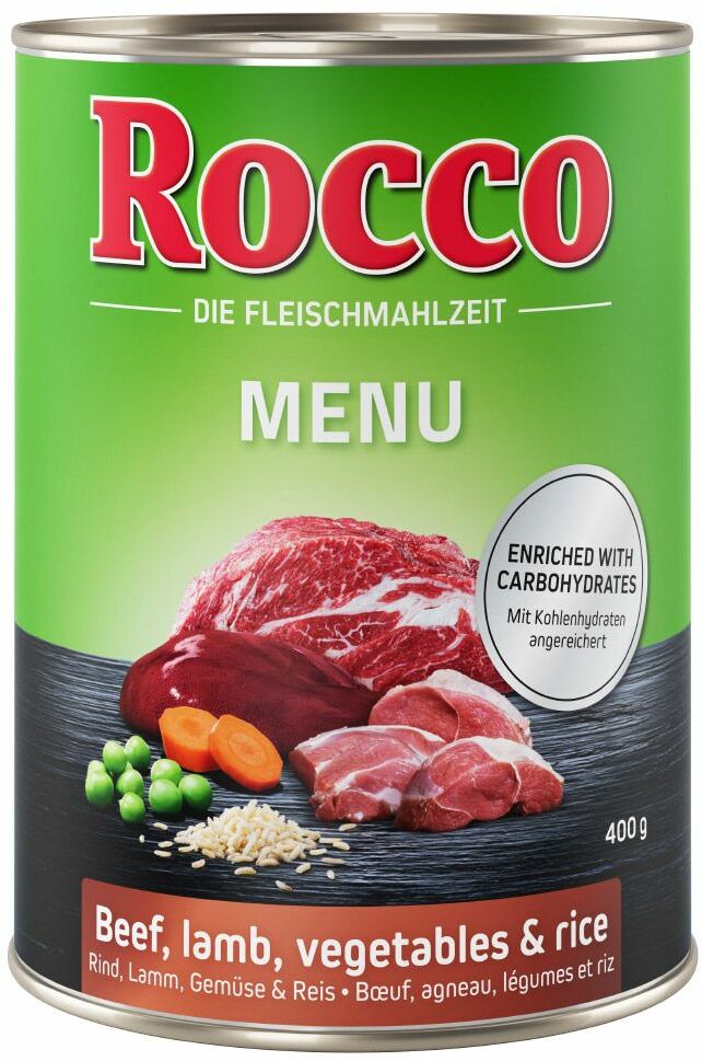 Rocco Menu 24 x 400 g Wołowina z warzywami i ryżem|