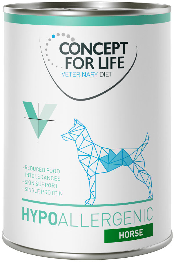 Concept for Life VET Pakiet Concept for Life Veterinary Diet dla psa, 24 x 400 g  - Hypoallergenic, konina