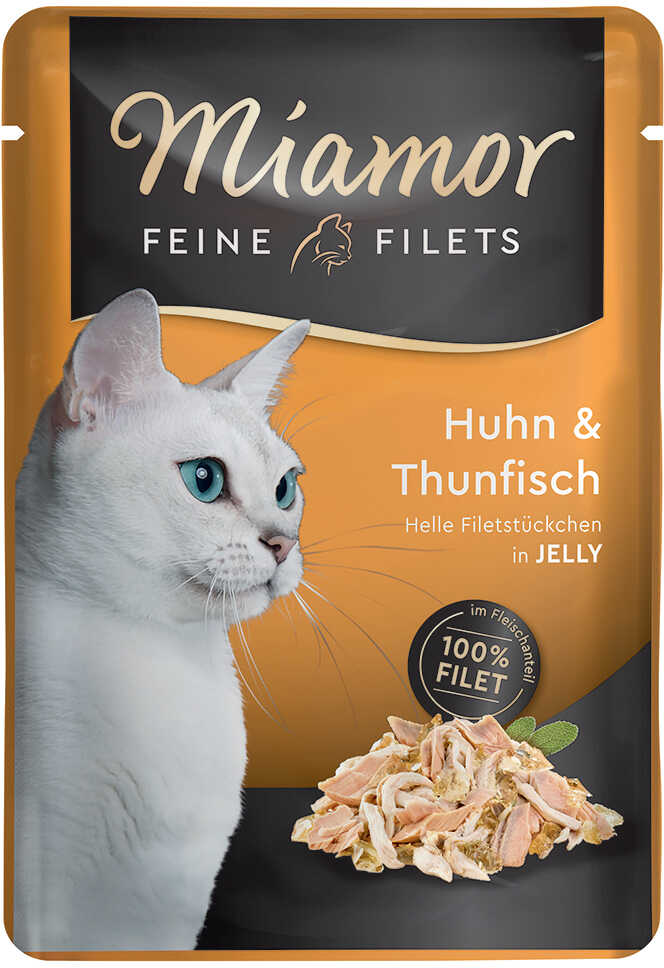 Miamor Feine Filets w galarecie, 24 x 100 g - Kurczak i tuńczyk