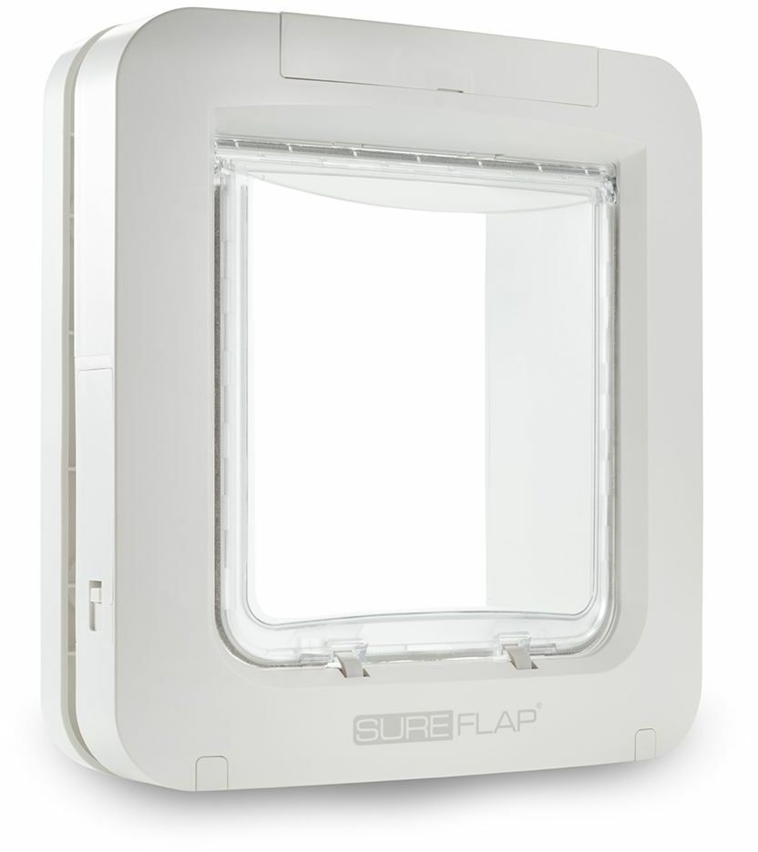 SureFlap drzwiczki z czytnikiem mikrochipów, duże, białe - Forma do montażu w szkle, biała