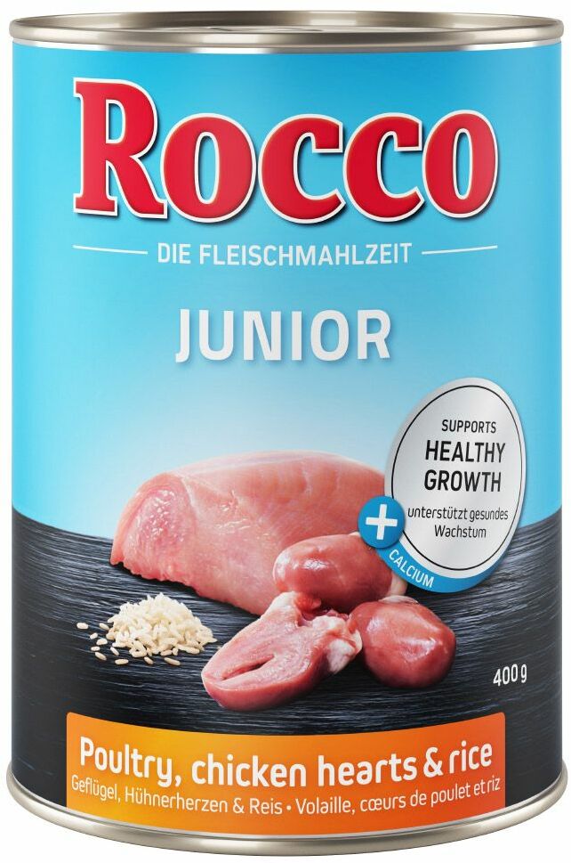 Rocco Junior 24 X 400 G - Kurczak I Dziczyzna Z Ryżem I Wapniem