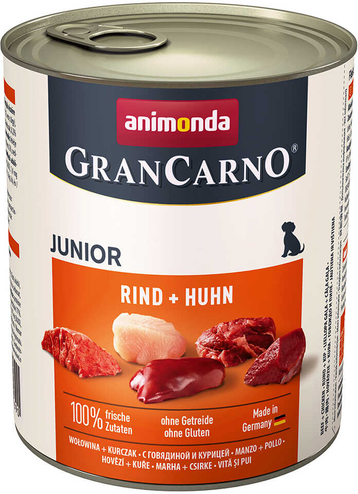 Zestaw Animonda GranCarno Original Junior, 24 x 800 g - Wołowina i kurczak