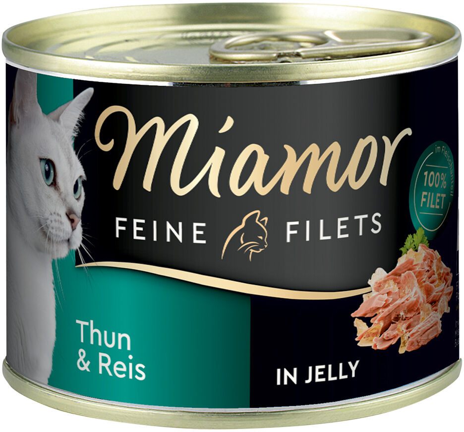 Miamor Feine Filets w galarecie, 6 x 185 g - Tuńczyk z ryżem