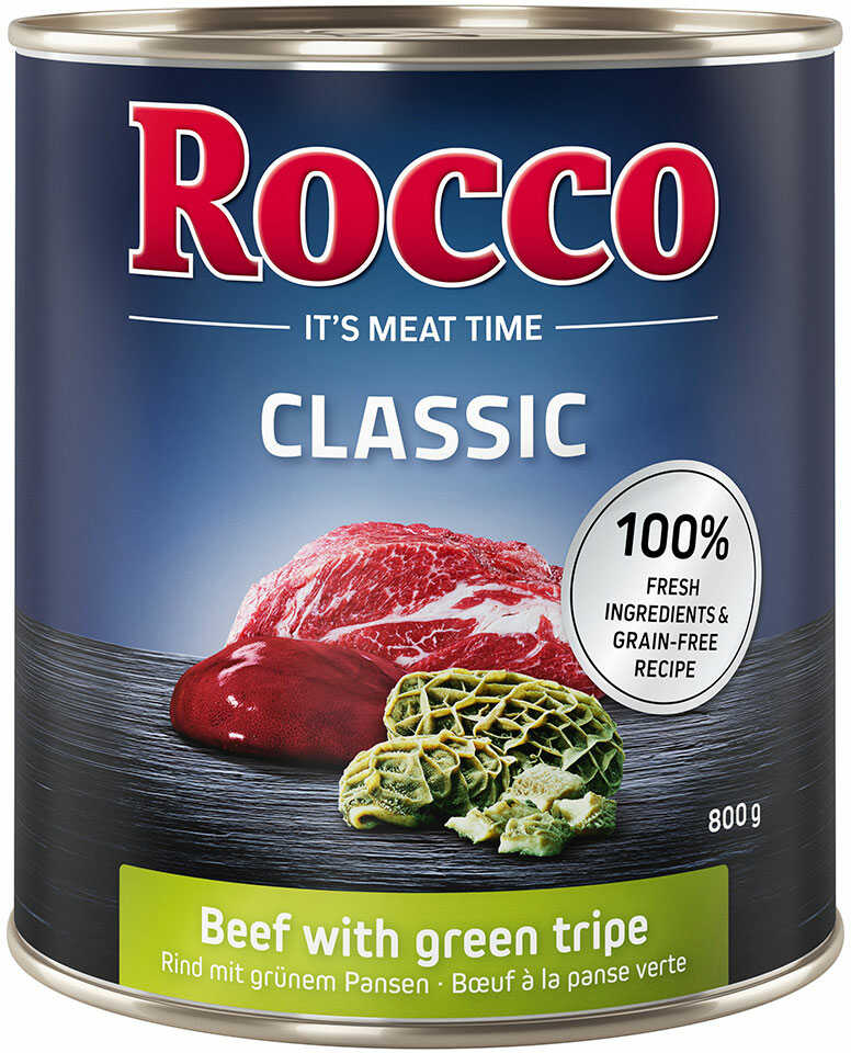 Rocco Classic, 6 x 800 g - Wołowina z zielonymi żwaczami