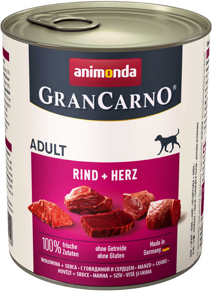 Animonda Grancarno Adult Rind Herz Wołowina + Serca 800G