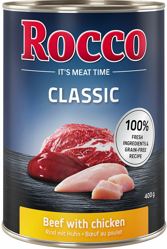 Zestaw Rocco Classic, 24 x 400 g - Wołowina z kurczakiem Dostawa GRATIS!