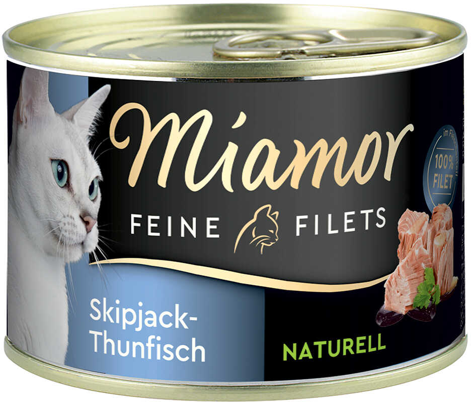 Miamor Feine Filets Naturelle, 6 x 156 g - Tuńczyk Skipjack