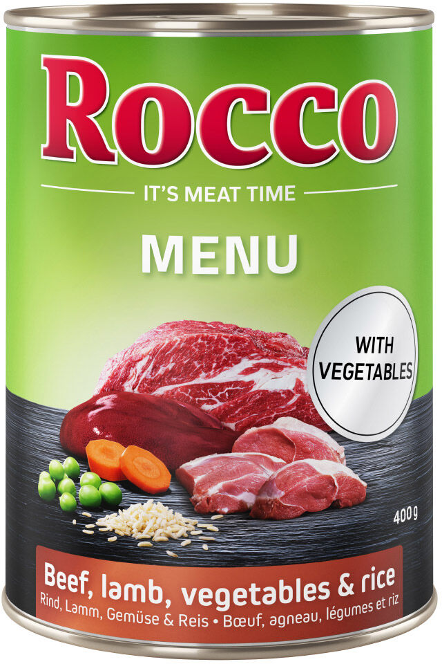 Rocco Menu, 6 x 400g - Jagnięcina z warzywami i ryżem
