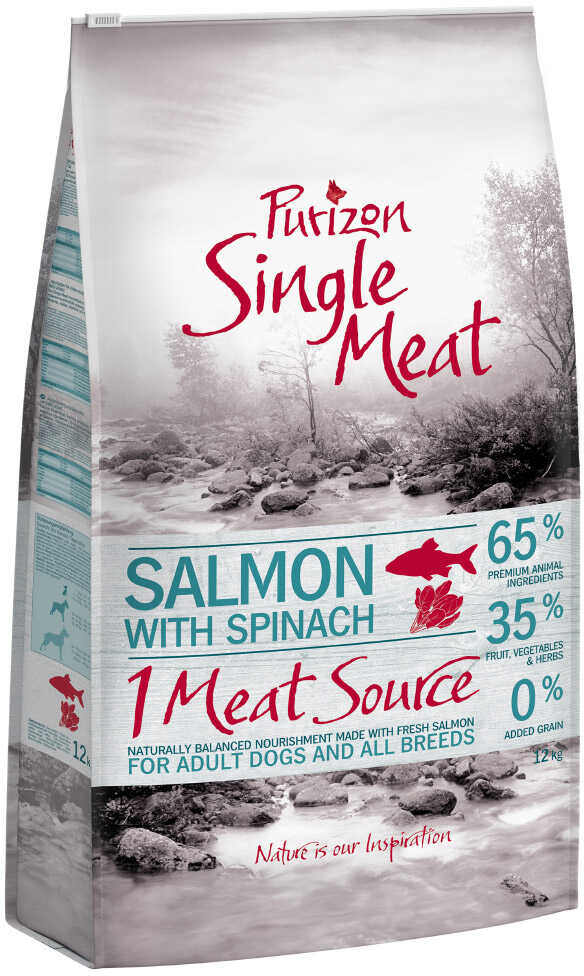 Purizon Single Meat 1 kg łosoś ze szpinakiem