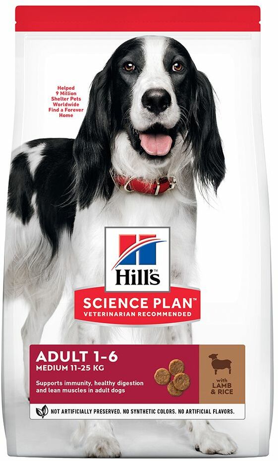 Hills Science Plan Science Plan Adult 16 Medium, z jagnięciną i ryżem - 14 kg