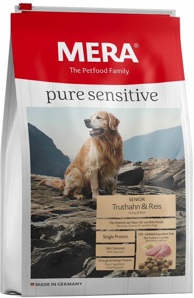 Mera Dog Pure Sensitive Senior turkey&rice 12,5 kg