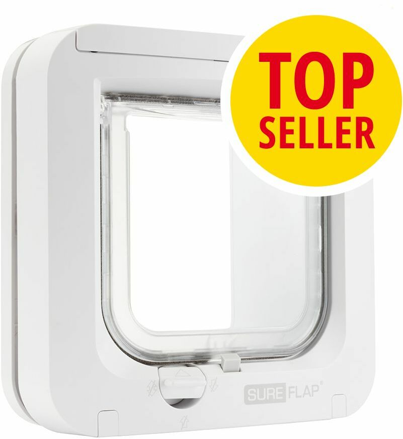 SureFlap drzwiczki dla kota, z czytnikiem mikrochipów, białe - Wymiary: 21 x 21 cm, białe Dostawa GRATIS!
